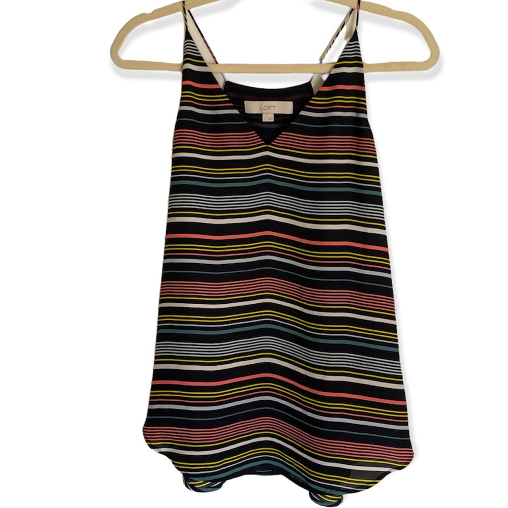 LOFT Multicolor Striped Tank Top